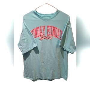 Barbie Blue Sunday Funday Cotton T-shirt size Small